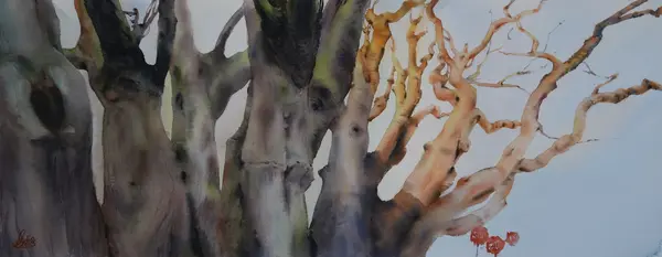 Phantoms of the Past — A painting of trees